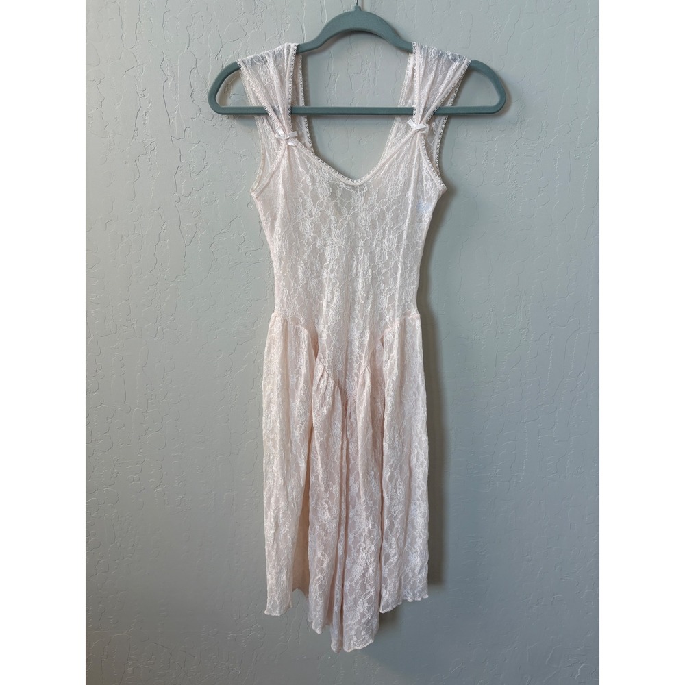 Hanky Panky Stretch Sheer‎ Lace Chemise Dress Coquette Bridal Lingerie Size S